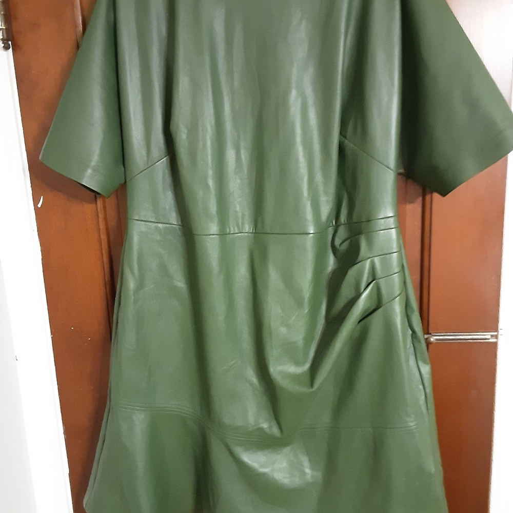 Women's Faux Green Leather Dress Size 18